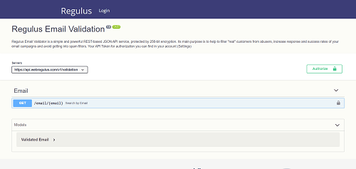 Regulus Email Validator