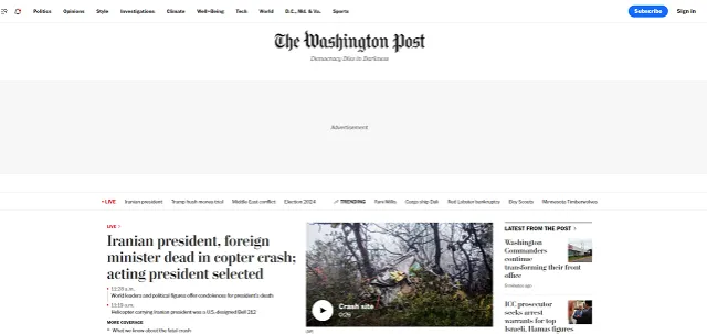 The Washington Post PWA screenshot