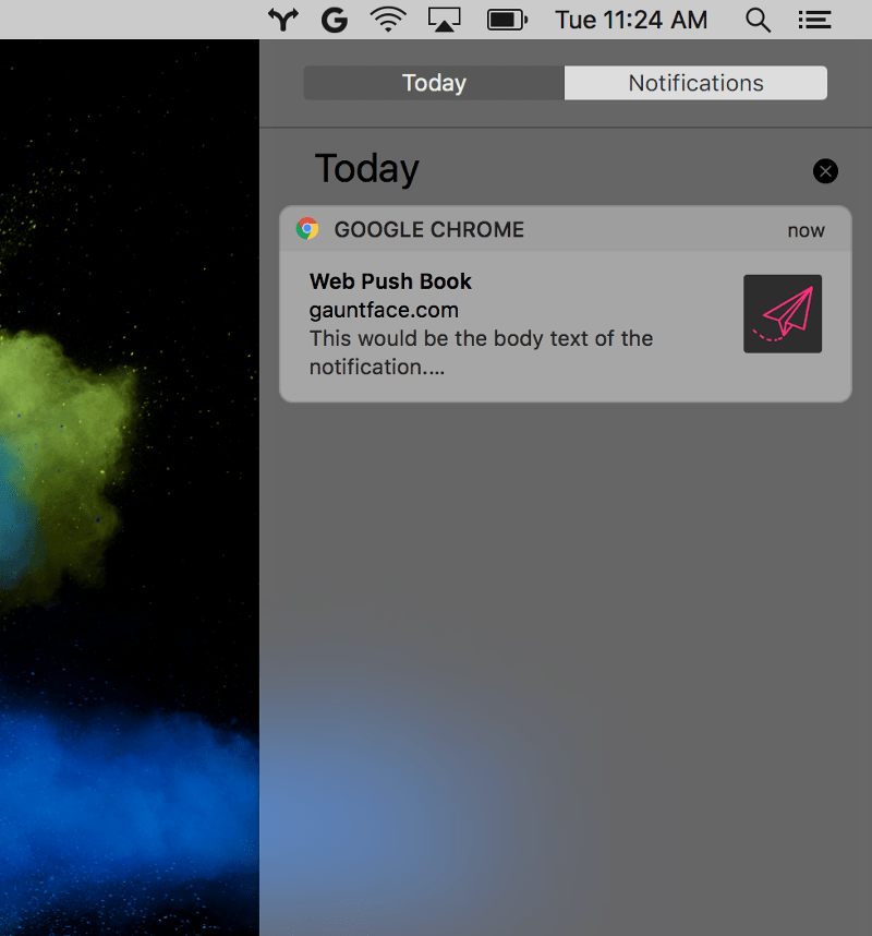Chrome push notifications