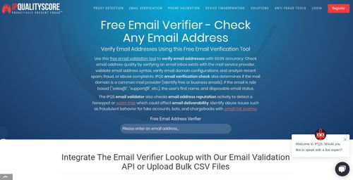 IP Quality Score Email Verifier