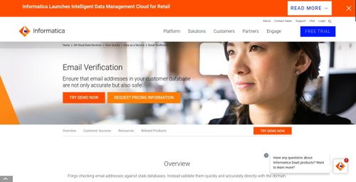 Infomatica Email Verification