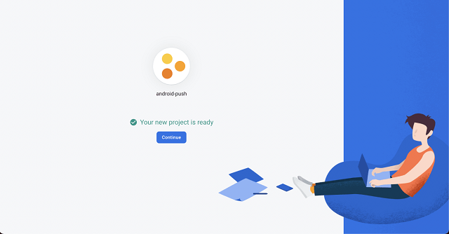Your project is ready screenshot