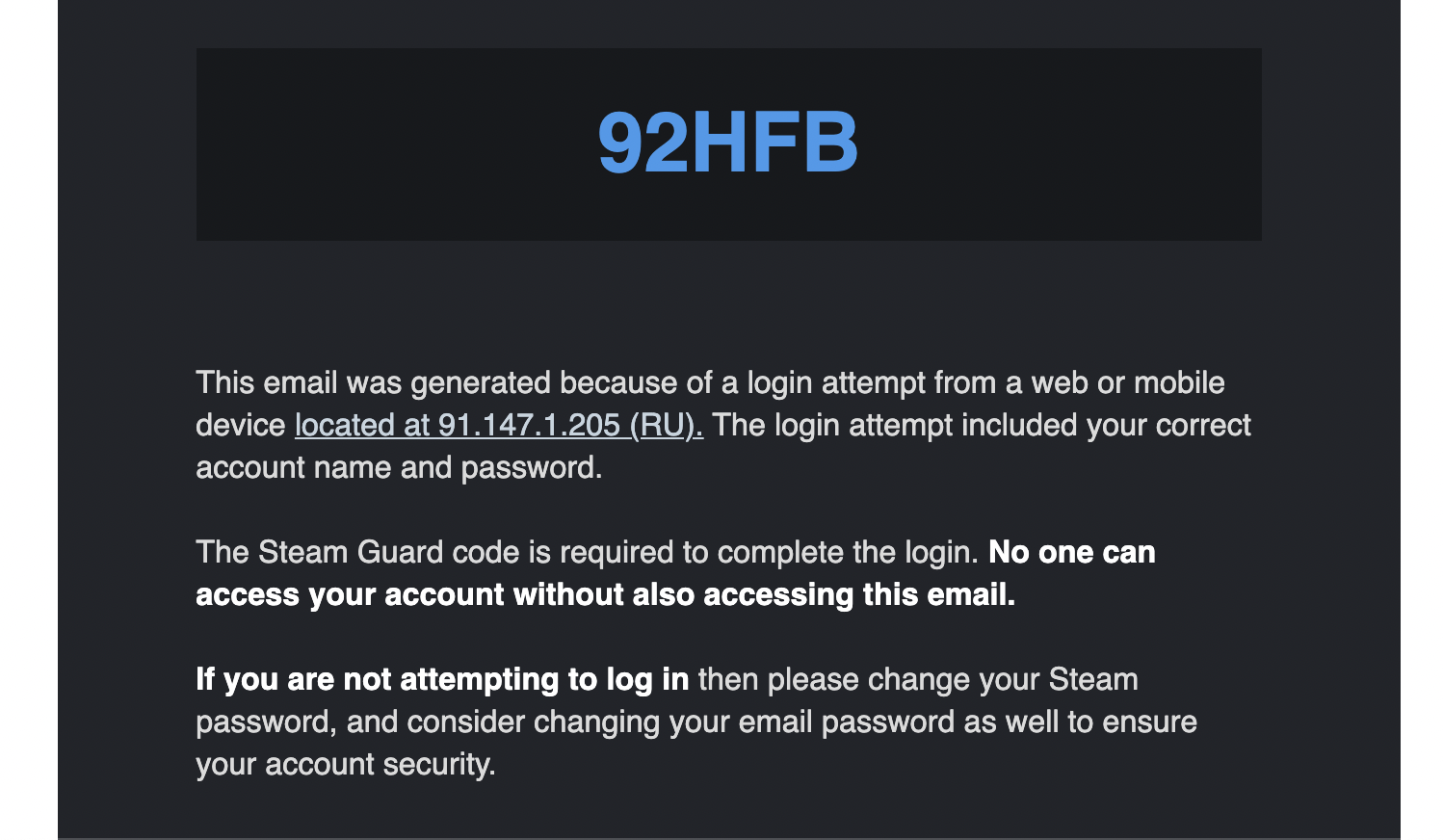 Transactional email example