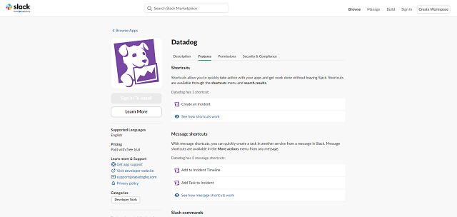 Datadog Slack integration