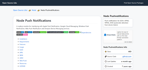 Node Push Notifications