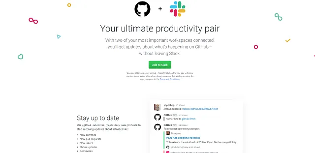 GitHub Slack integration
