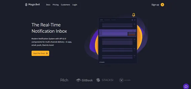 MagicBell's Real-Time Notification Inbox screenshot