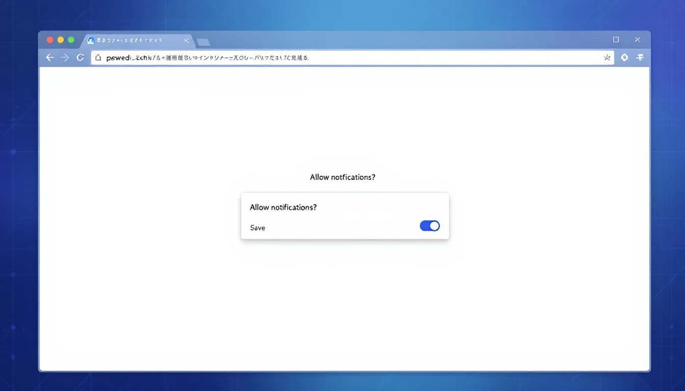 Requesting user permission for notifications in a web app.