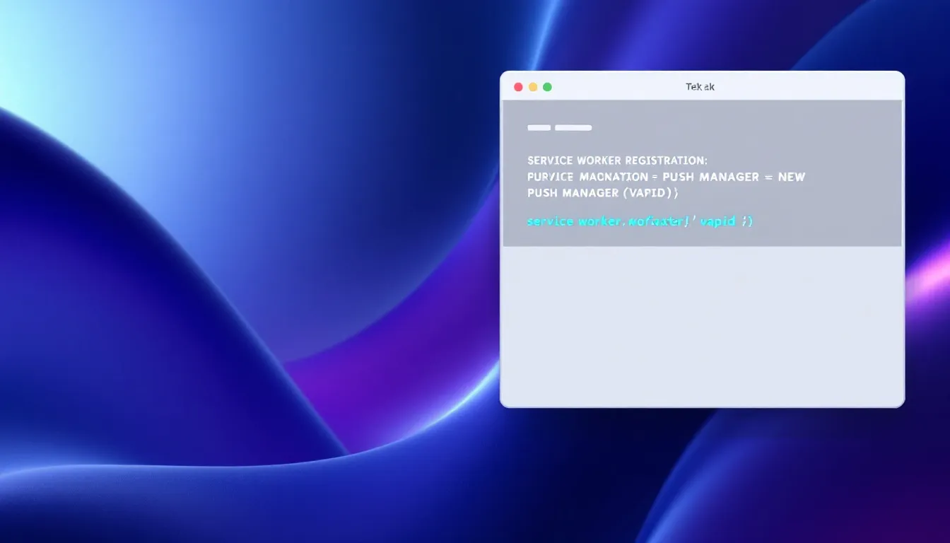 Configuring service workers for push notifications.