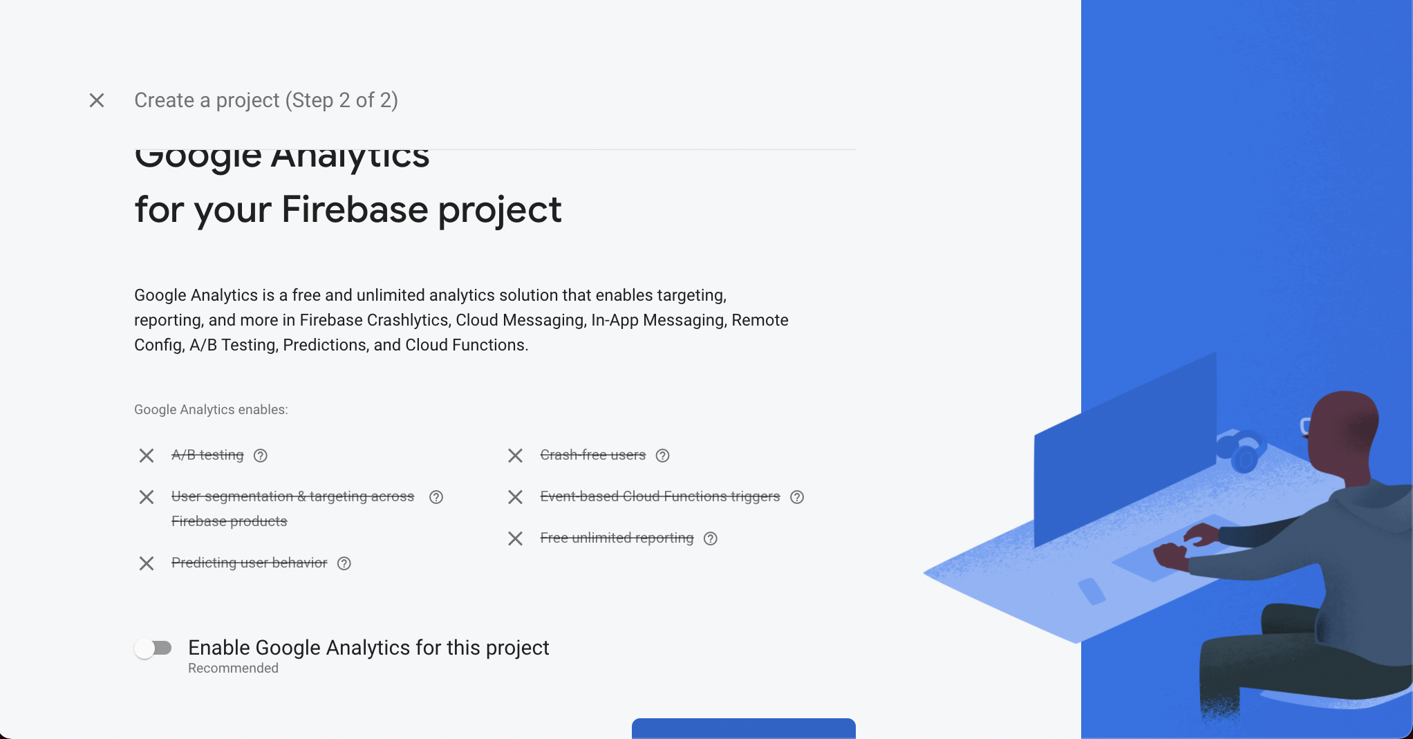 Link your project with Google Analytics